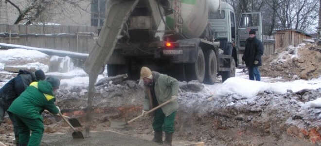 Процесс набора прочности бетона