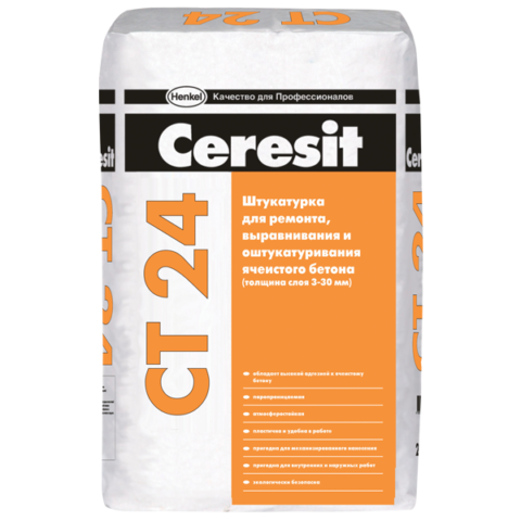 Ceresit CN 24 штукатурная смесь для наружных и внутренних работ