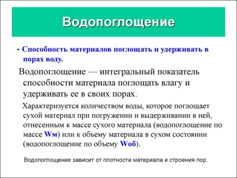 Гигроскопичность керамзитоблоков