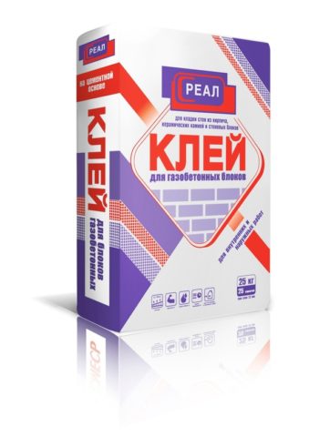 Клеевой раствор марки «Реал» для газобетона