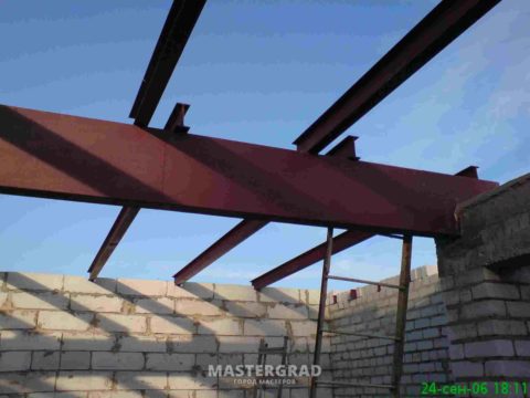 Мауэрлат из швеллера для дома из газоблоков