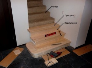 Отделка лестницы