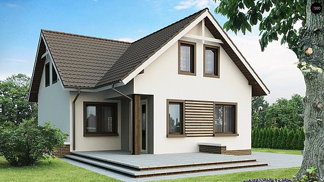 Проект простого дома из газоблоков