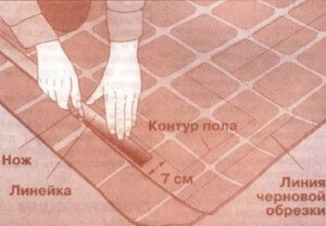 Раскрой линолеума