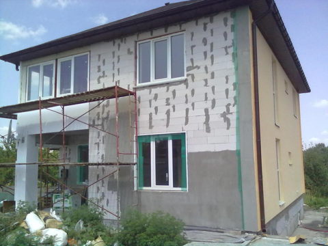 Штукатурка газобетонных блоков Штукатурка газобетонных блоков