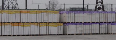 Складирование газобетонных блоков Складирование газобетонных блоков