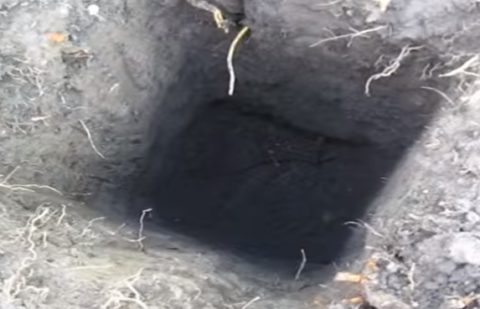 Яма под столбик